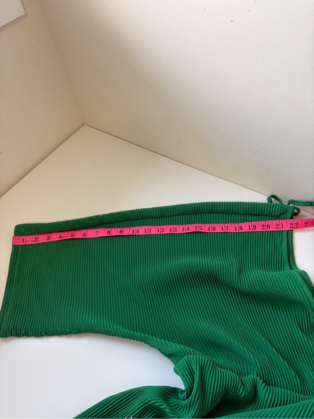 By Anthropologie Plisse V-Neck Wrap Midi Dress Emerald Kelly Green Size Small - Picture 10 of 16